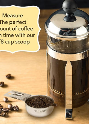 Simply Gourmet Measuring Cups Set of 7, Stackable, 304 Premium Stainless Steel, Kitchen Gadgets for Measure Liquid and Dry Ingredients, Cooking & Baking