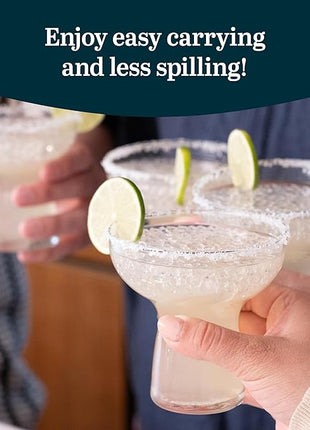 Libbey Stemless Margarita Glasses Set of 6, 10.25 ounces Classic Margarita Glasses Lightweight, Fancy Glassware Set for Celebrations