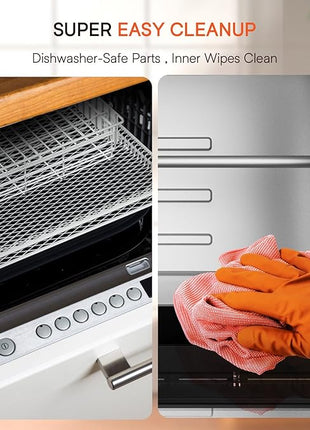 Nuwave Brio 15.5Qt 10-IN-1 Air Fryer Rotisserie Oven, XL Family Size, Even & Crisp AirFry, Reheat, Roast, Dehydrate for Quick Meals, 50°-425°F Control, 100 Presets & 50 Memory, Dishwasher-Safe, 1800W