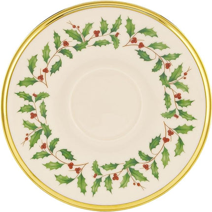 Lenox 146504040 Holiday Tea Saucer, Christmas Theme