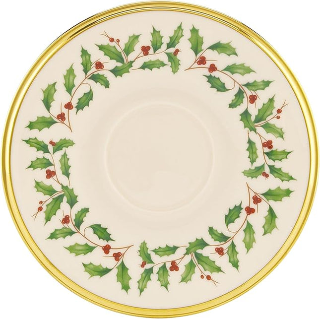 Lenox 146504040 Holiday Tea Saucer, Christmas Theme