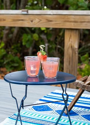 Tervis Clear & Colorful Tabletop 12oz Made in USA Double Walled Insulated Tumbler Travel Cup Keeps Drinks Cold & Hot, 12oz, Clear