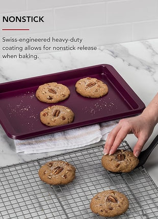 KitchenAid 9x13in Nonstick Aluminized Steel Baking Sheet, Beetroot