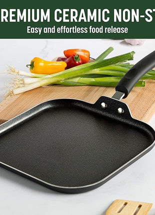 Goodful Ceramic Nonstick Pots and Pans Set, Premium Ceramic Coating Made without PFOA, PTFE or PFAS, Dishwasher Safe, 12-Piece, Charcoal Gray