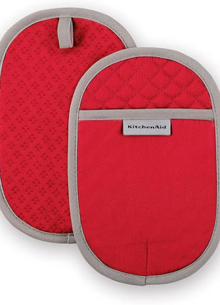 KitchenAid Asteroid Pot Holder 2-Pack Set, Fire Red, 6.5"x10"