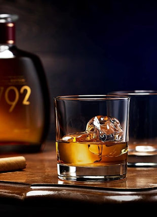 Godinger Old Fashioned Whiskey Glasses, Italian Made Drinking Glasses, Glass Cups, Whiskey Gifts - Set of 4