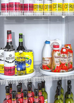 Lazy Susan Organizers for Kitchen Storage - Turntables for Cabinet, Pantry Organization Countertop,Vanity and Table,10 Inch Rotating Tray Spice Rack, Bathroom Fridge and Makeup Organizing,Non Skid