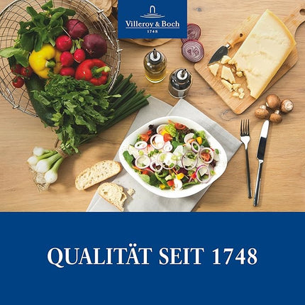 Villeroy & Boch VAPIANO Salad Bowl, 2 Pieces, Premium Porcelain, White