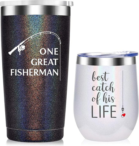 Wedding Anniversary for Couple Friend Lovers Cups Stainless Steel Wine Tumbler Travel Mug with Straw and Lid,2 Pack
