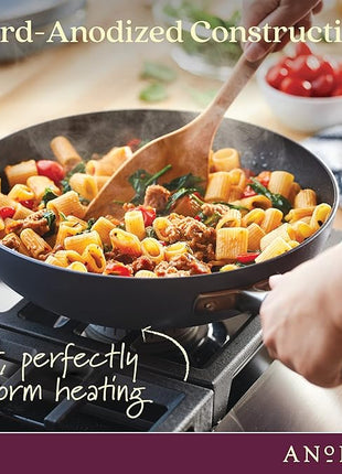 Anolon Advanced Home Hard-Anodized Nonstick Ultimate Pan/Saute Pan, 12-Inch (Moonstone)
