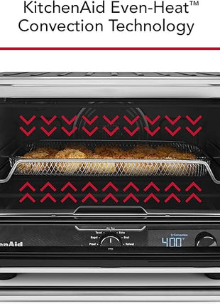 KitchenAid Digital Air Fry Countertop Oven, KCO124BM, Black Matte