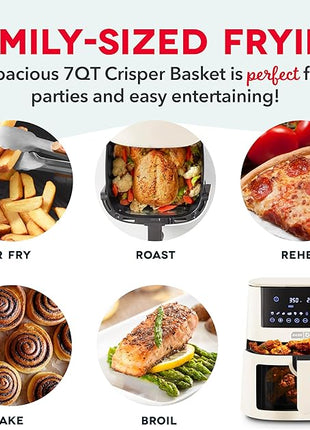 DASH 7qt Clear View Digital Air Fryer - Cream