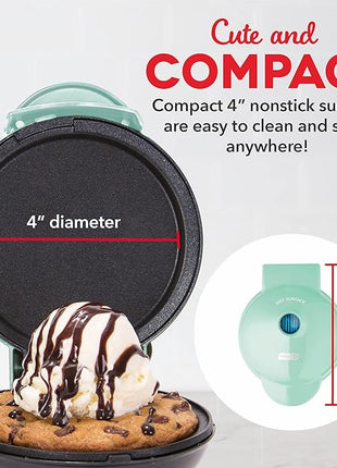 DASH Mini Maker Waffle Maker + Griddle, 2-Pack Griddle + Waffle Iron - Aqua