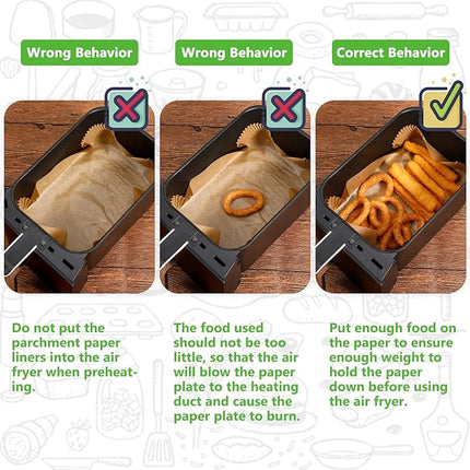 (125PCS) Air Fryer Liners, Disposable for Ninja Dual Air Fryer accessories, Parchment Paper liners rectangle 8.6''*5.5''