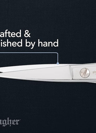 Gingher Embroidery Scissors, Precision Craft Scissors, Hand-Tuned Blades & Double Loop Handle, 4”, Silver/Nickel