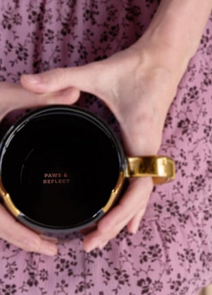 Pinky Up Chloe Black Cat Ceramic Coffee Mugs, Hot Tea Cups, Cute Travel Mug, Latte Cup, Drinking Glasses for Chocolate, Milk, Cocktails, Mocktails, Home Kitchen, 12 oz, Set of 1