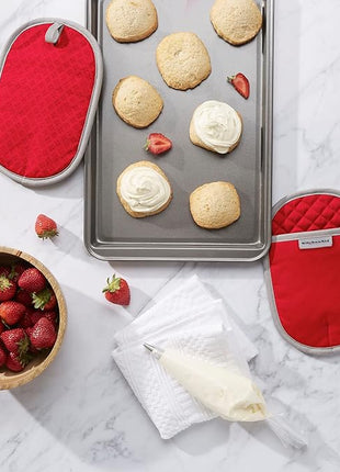 KitchenAid Asteroid Pot Holder 2-Pack Set, Fire Red, 6.5"x10"