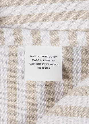 KAF Home Premium Kitchen Towels (18" x 28"), Large 100% Cotton, Flat & Terry Absorbent Dish Towel Set (Beige, 18 x 28-6 Pack)