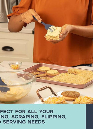 MAGICAL BUTTER Silicone Spatulas 3-Pack - Heat-Resistant & Dishwasher-Safe Kitchen Tools - Spatulas & Spoonula with Non-Slip Grip - Easily Combine Ingredients & Remove Mixtures from Molds & Trays