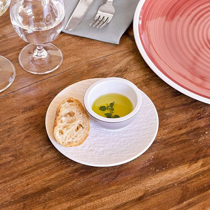 Villeroy & Boch Manufacture Rock Blanc Bread & Butter Plate, 6.25 in, White (Pack of 3)