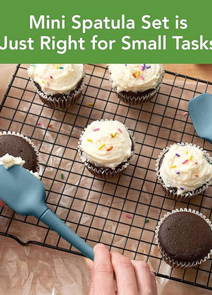 Tovolo Flex-Core All-Silicone Mini Spatula & Spoonula, Kitchen Utensil Set of 2, Heat-Resistant & BPA-Free Silicone Spatula & Spoonula, Safe for Cast Iron & Non-Stick Cookware, Dishwasher-Safe