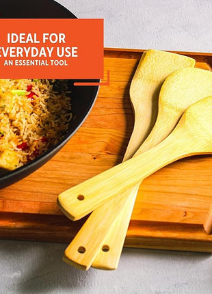 IMUSA USA Cookware Spoon Set 3-Piece, Bamboo