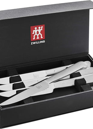 ZWILLING Porterhouse Razor-Sharp Steak Knife Set of 8 with Black Presentation Case, Gift Set