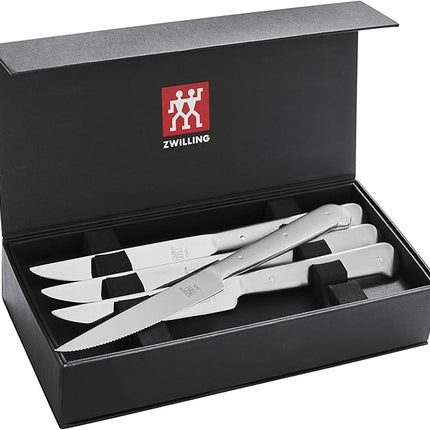 ZWILLING Porterhouse Razor-Sharp Steak Knife Set of 8 with Black Presentation Case, Gift Set