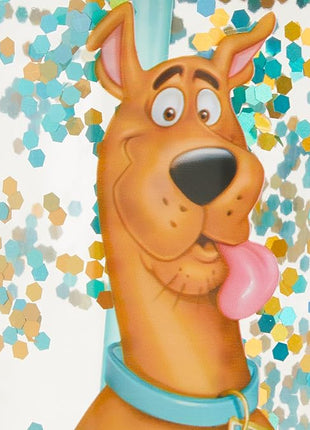 Spoontiques - Glitter Filled Acrylic Tumbler - Glitter Cup with Straw - 20 oz - Stainless Steel Locking Lid with Straw - Double Wall Insulated - BPA Free - Scooby Doo