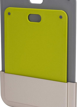 Joseph Joseph DoorStore Chop Cutting Board Set with Storage Case 3M Adhesive Wall and Cabinet Door Mount, 2-Piece, Multicolored