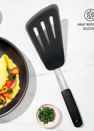 OXO Good Grips Silicone Flexible Omelet Turner,Black
