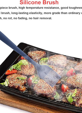 Silicone Spatulas Set, Rubber Spoon Spatula Heat Resistant Spoonula One Piece Design Seamless Spatula Non-Stick Scrapers Baking Mixing Tool (Dark Blue)