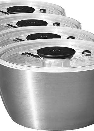OXO Good Grips Stainless Steel Salad Spinner, 6.34 Qt. (Pack of 4)