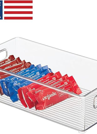 iDesign Stackable Fridge Bin - Storage Bin for Freezer or Pantry Organization, Clear, Made in USA