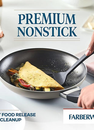 Farberware 21805 Dishwasher Safe Nonstick Cookware Pots and Pans Set, 15 Piece, Champagne