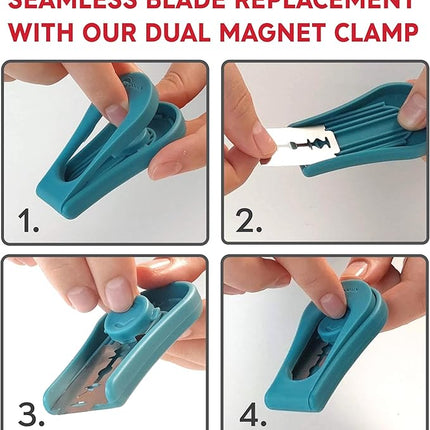 KneadAce Upgraded Extractable & Magnetic Bread Lame Dough Scoring Tool - Professional Sourdough scoring tool for Sourdough Bread baking & Bread Making Tools - Scoring Patterns booklet & 5 Razor Blades