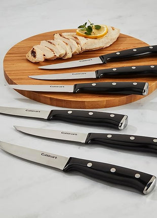 Cuisinart C77TR-S6SK Triple Rivet Collection 6-Piece Steak Knife Set,Black