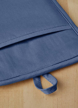 KitchenAid Ribbed Soft Silicone Pot Holder 2-Pack Set, Blue Willow, 7"x9"