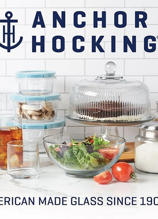 Anchor Hocking Fern Green Brockhill Drinking Glasses (16-Pieces, 12-ounce and 18-ounce, dishwasher safe)