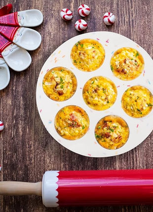 Silicone Egg Bite Molds Air Fryer Muffin Pan for Baking Non-Stick Silicone Egg Molds 7 Cups Air Fryer Cupcake Mold for Mini Muffins, Tart, Mini Cupcake BPA Free