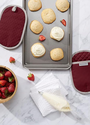 KitchenAid Asteroid Pot Holder 2-Pack Set, Boysenberry Purple, 6.5"x10"