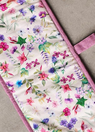 Maison d' Hermine Double Oven Mitts 100% Cotton 7"x35" Double Oven Mitt Heat Resistant BBQ Cooking Gloves with Loop, Baking, Grilling, Home, Kitchen, Handling Hot Pans Spring Summer (Chardon)