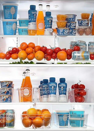 STORAGEBUD Fridge Organizer - 8 Pieces refrigerator organizer bins - Pantry Organization and Storage for Fridge & Refrigerator- BPA Free Freezer Organizer Bins