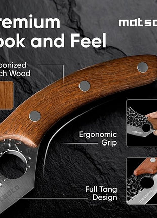 Matsato Knife Set 3-Piece Kitchen Knives, Cooking Chef Knife Set, Cleaver, Kitchen And Chef Cutting and Chopping Knives Sets Juego De Cuchillos Para Cocina