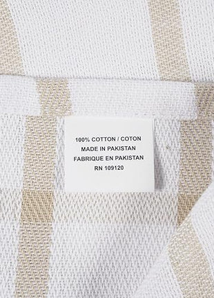 KAF Home Premium Kitchen Towels (18" x 28"), Large 100% Cotton, Flat & Terry Absorbent Dish Towel Set (Beige, 18 x 28-6 Pack)