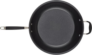 Anolon Advanced Home Hard Anodized Nonstick Frying Pan, 14.5 Inch – Large Skillet with Helper Handle, 14 Inch Nonstick Frying Pan, Durable Cookware - Onyx