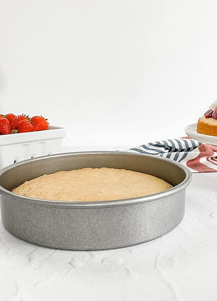 USA Pan Bakeware Aluminzed Steel 5-Piece Set Half, Cookie Sheet, Loaf, Square, Round Cake Pan