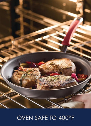 Rachael Ray 87633 Cucina Hard Anodized Nonstick Frying Pan Set / Fry Pan Set / Hard Anodized Skillet Set - 9.25 Inch and 11.5 Inch, Gray