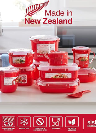 Sistema 1109ZS Microwave Collection Noodle Bowl 1 Count (Pack of 1) Red