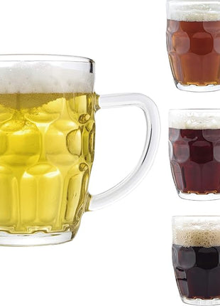 Dimple Stein Beer Mug - 20 OZ (4 Pack)